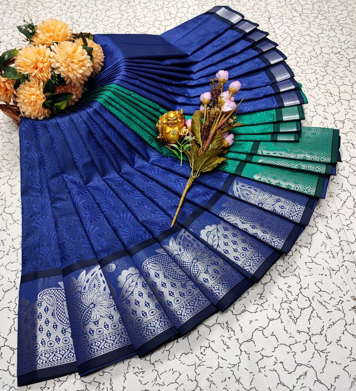 3D Embossed Pattu Sarees