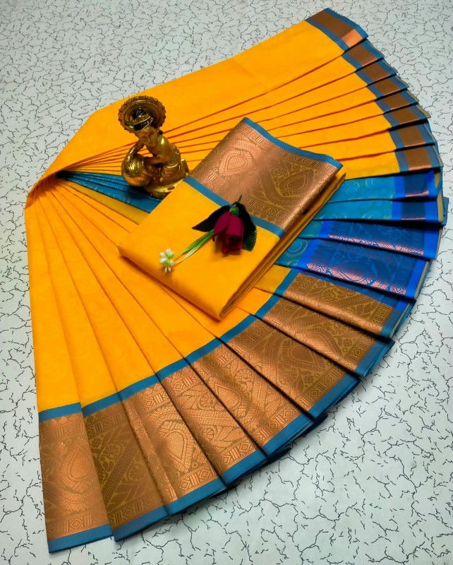 3D Embossed Pattu Sarees
