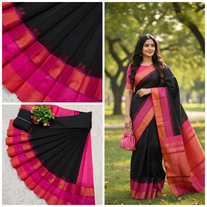 Korvai Border Silk Cotton Sarees