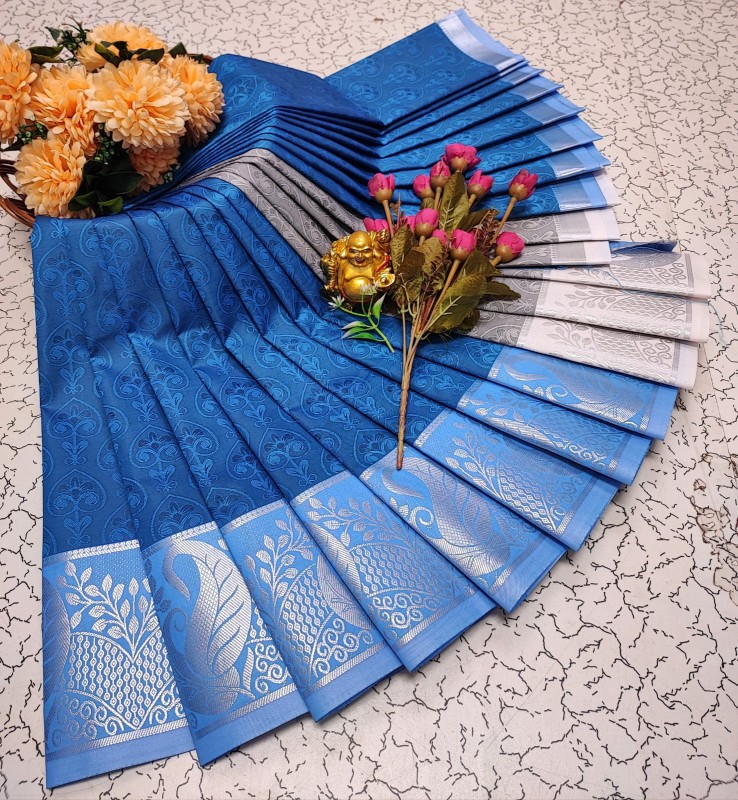 3D Embossed Pattu Sarees