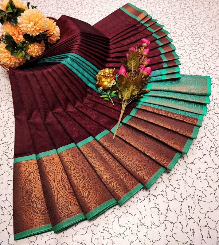 3D Embossed Pattu Sarees