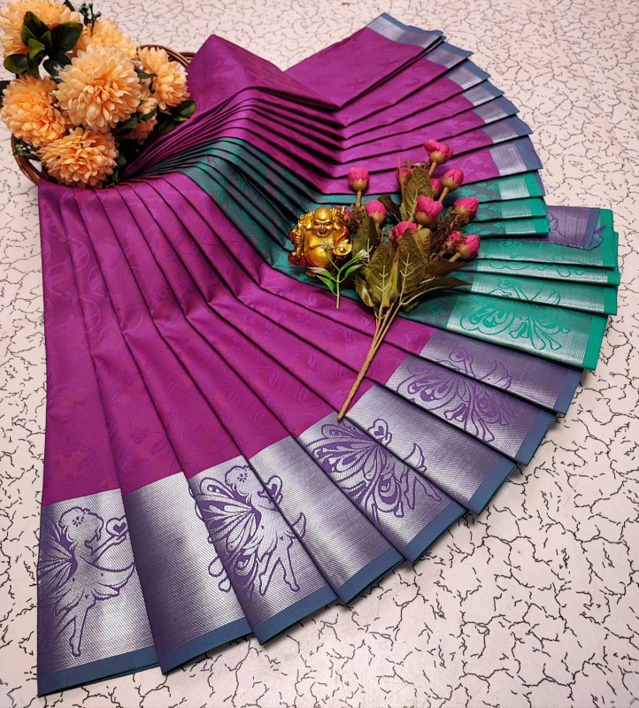 3D Embossed Pattu Sarees