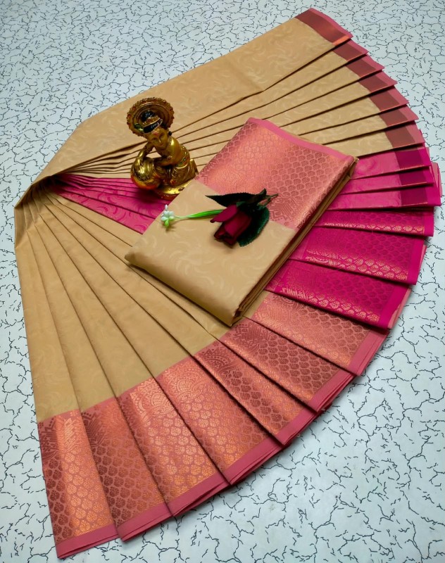 3D Embossed Pattu Sarees