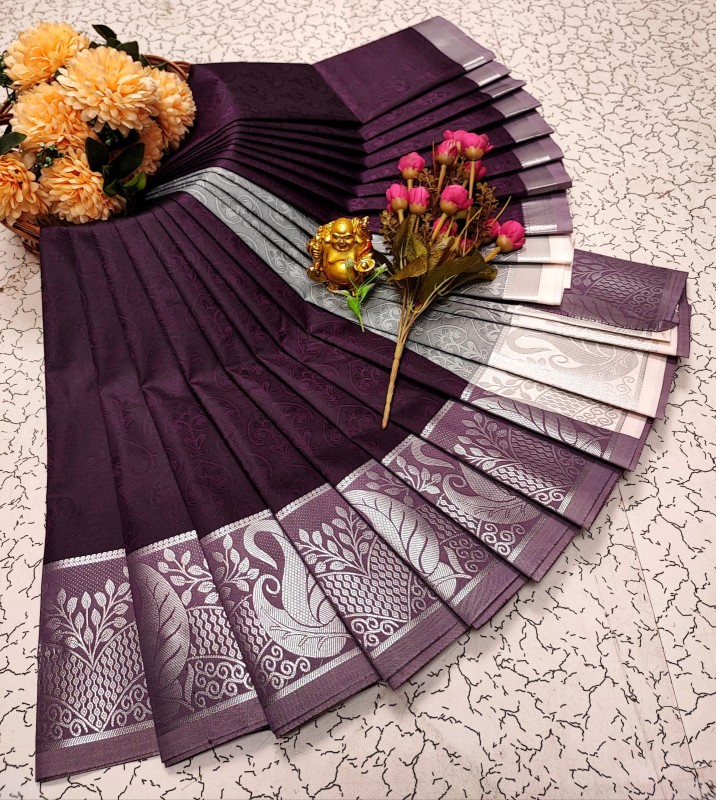 3D Embossed Pattu Sarees