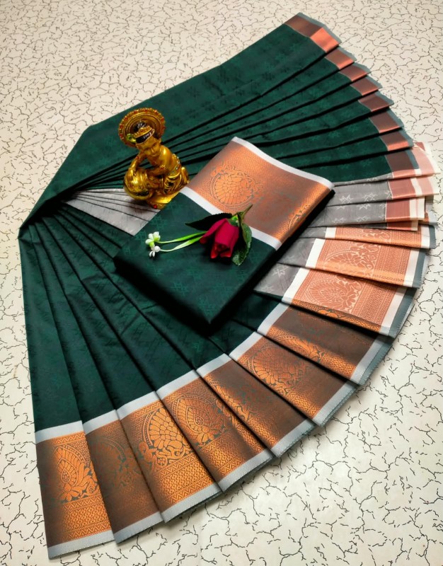 3D Embossed Pattu Sarees