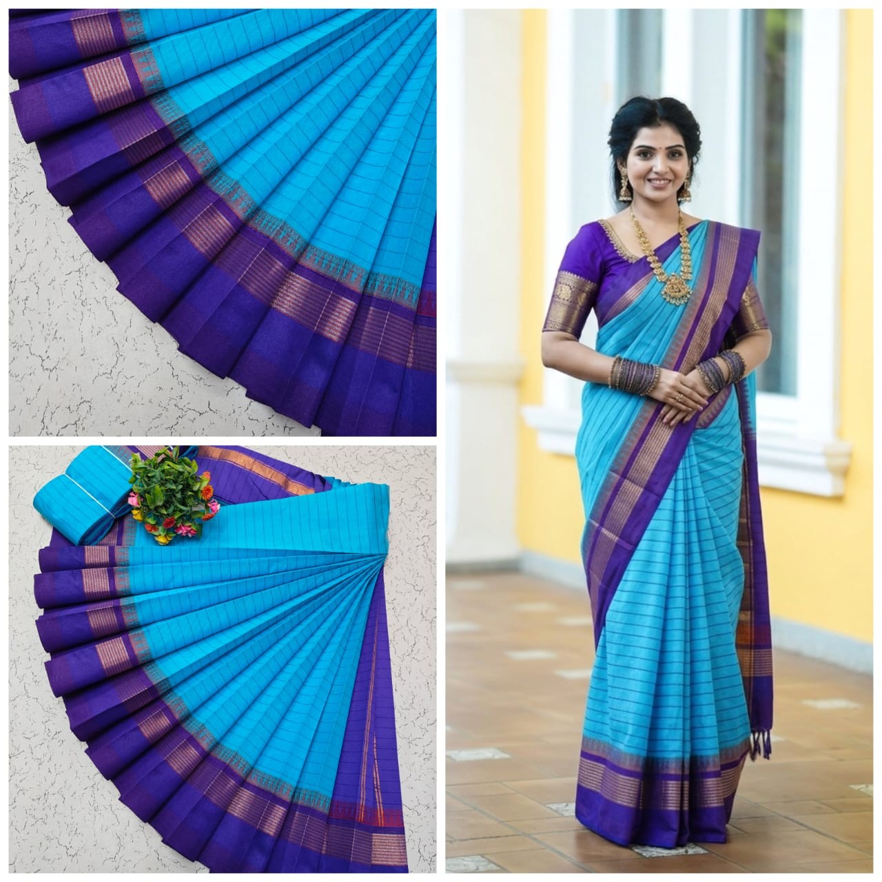 Korvai Border Silk Cotton Sarees